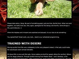 Behind Her Back Before Attaching A Leash To A Ring On